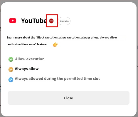 Status set to Block Execution